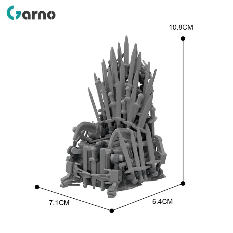 MOC 유명한 영화 다리미 소드 킹 게임 빌딩 블록, 매직 회전 왕좌 피규어, 아이디어 빌딩 블록, 장난감 선물