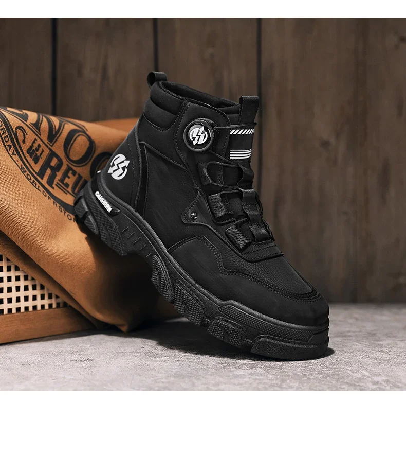 Boots Men Shoes Casual Cowboy Tactical Motorcycle Chelsea Ankle Work Leather Outdoor Designer Luxury Hiking Botas Hombre