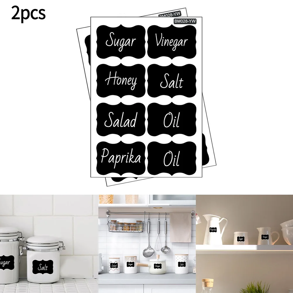 Jar Waterproof Labels Pantry Organization Sheets Spice Stickers Labels Quantity Seasoning Jar Pantry Seasoning