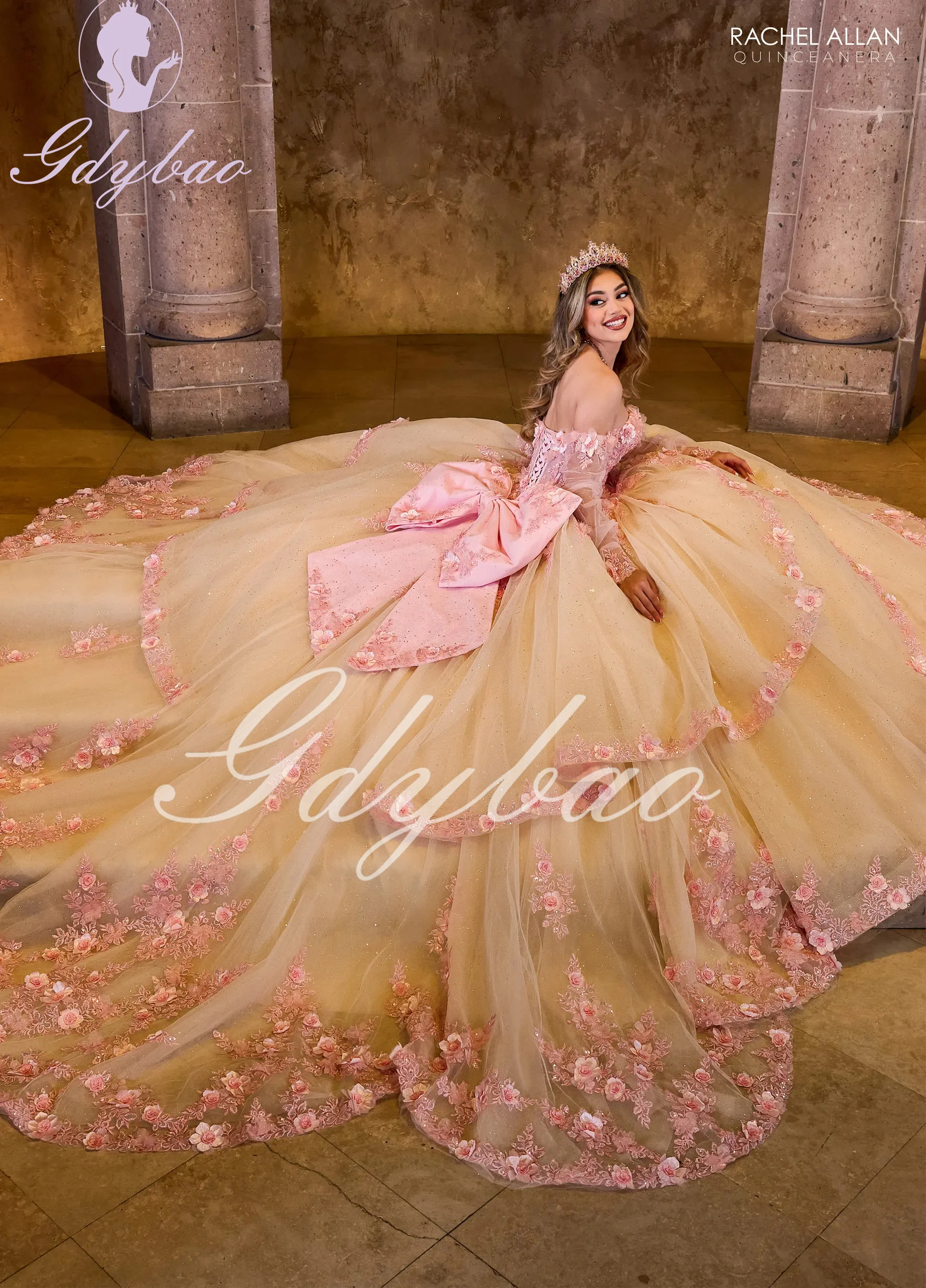 Fabulous Beading Ball Dress Quinceanera Dresses Lace Lace Dresses With Long Sleeves Long Sleeves 15 Layer Sequins Vestido de