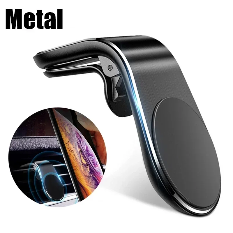 Magnetic Car Phone Holder Air Vent Clip Mount 360 Rotation Mobile Bracket GPS Cell Phone Stand in Car For IPhone Samsung Huawei