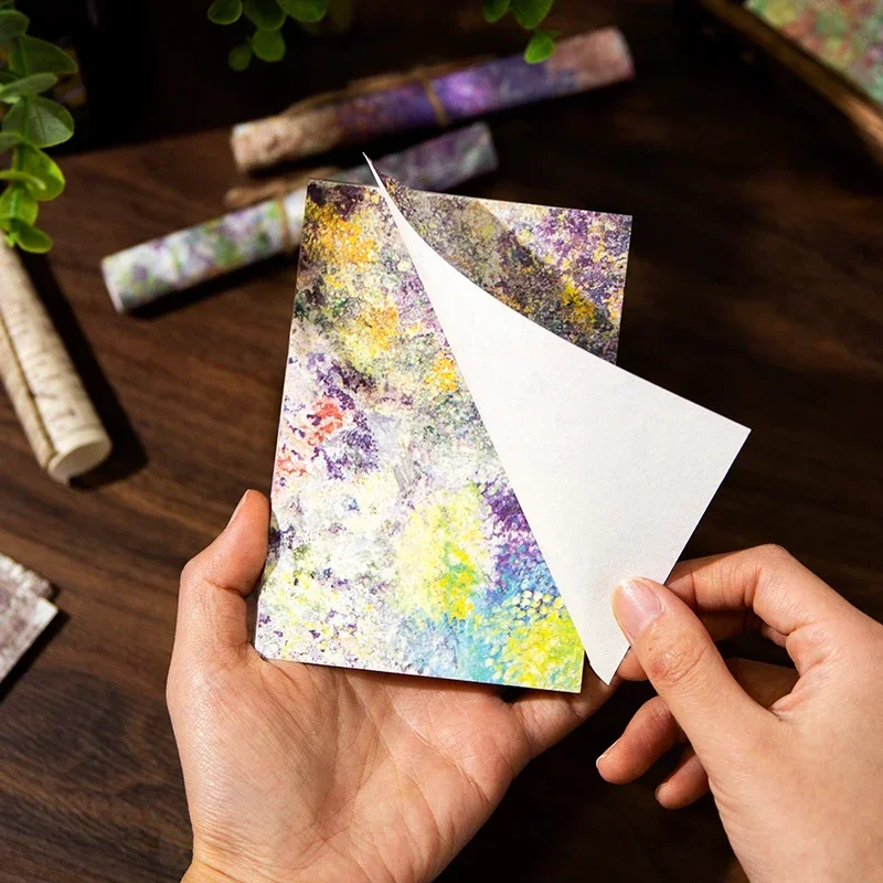40 pieces Material paper dappled dream literary colorful retro handbook material decorative backing paper collage Note 4 Choices 6