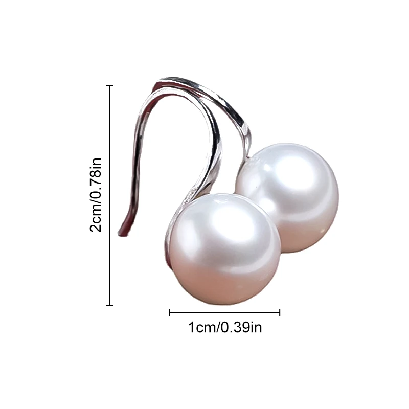 Exquisite Simple Big Clear Pearl Earrings Round White Simulation Pearl Earrings Jewelry Women Elegant Gifts pearl earrings