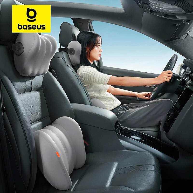 Baseus Car Neck Pillow Vehicle Head Pillow Cushion Lumbar Support for Car Seat Headrest Memory Foam Travel Pillow Car Accessory