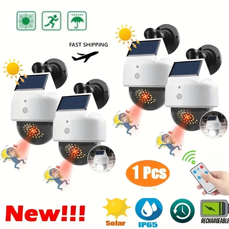 Solar Simulate Monitoring Modeling Light Outdoor Infrared Street Lamp Wall Path Lights Waterproof Motion Sensor Garden Lighting