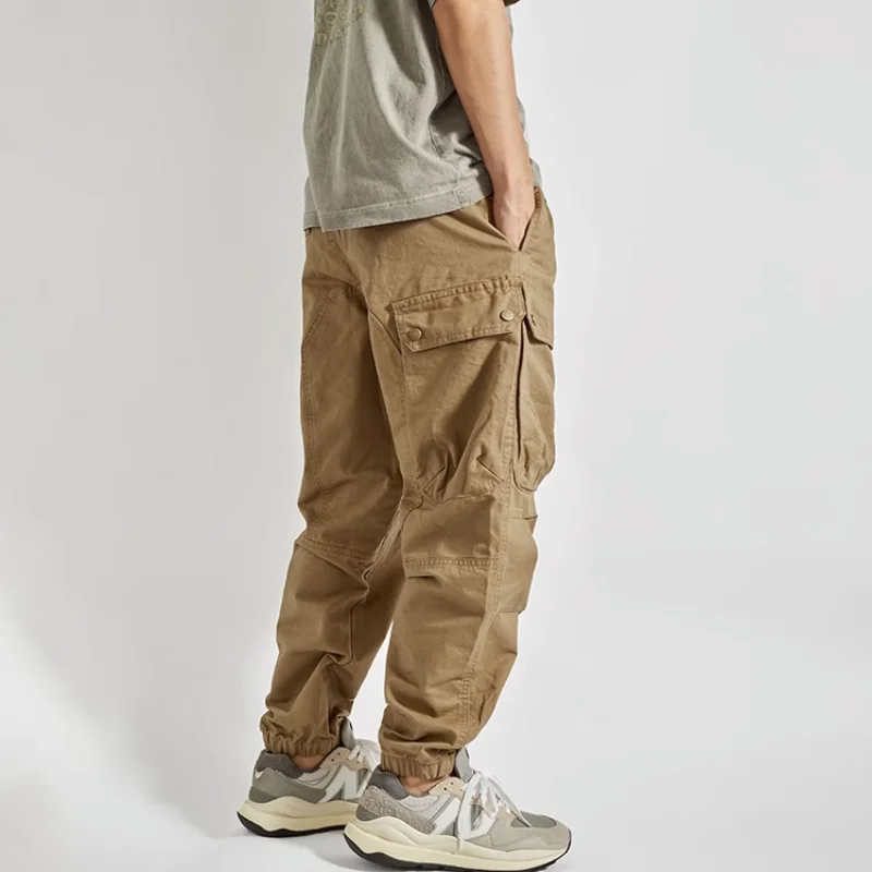 Men's Casual Pants Multi-pocket Overalls American Loose Three-dimensional Cut High Street Leg
