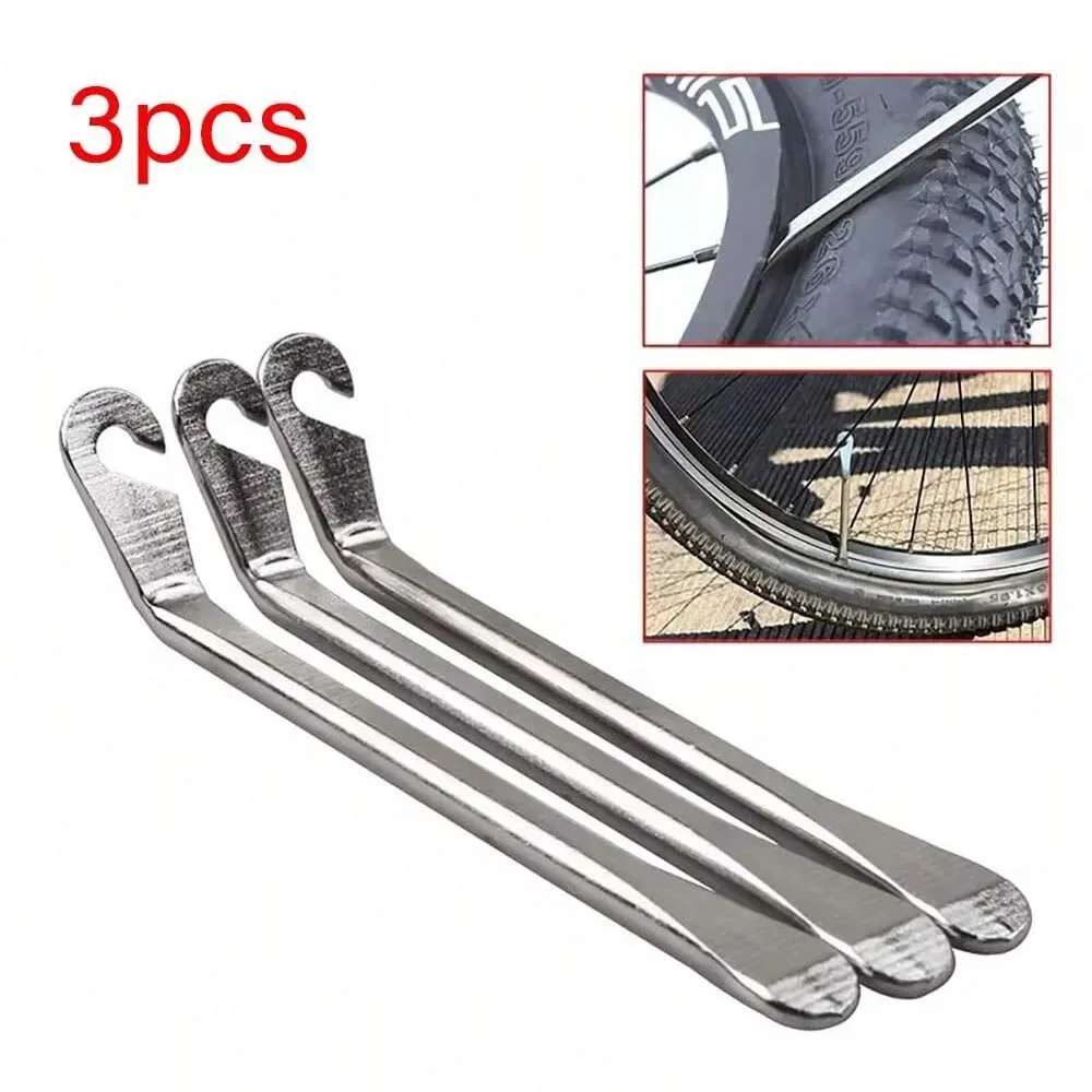 1/3 stücke Fahrrad Reifen Hebel Rohr Entferner Werkzeug Edelstahl MTB Rennrad Rad Reparatur Werkzeuge Fahrrad Reifen Opener Crow bar – Detail 1