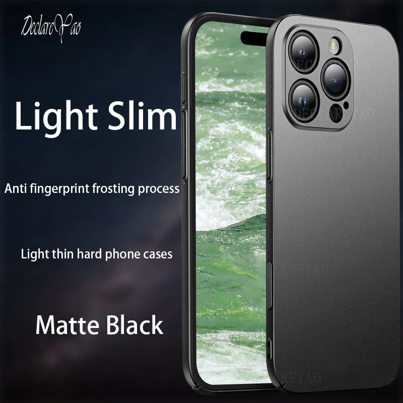 DECLAREYAO Original Luxus Ultra Licht Schlank Matte Harte Rückseitige Abdeckung Für Apple iPhone 16 Pro Max Plus Telefon Fall Stoßfest Kunststoff – Detail 12