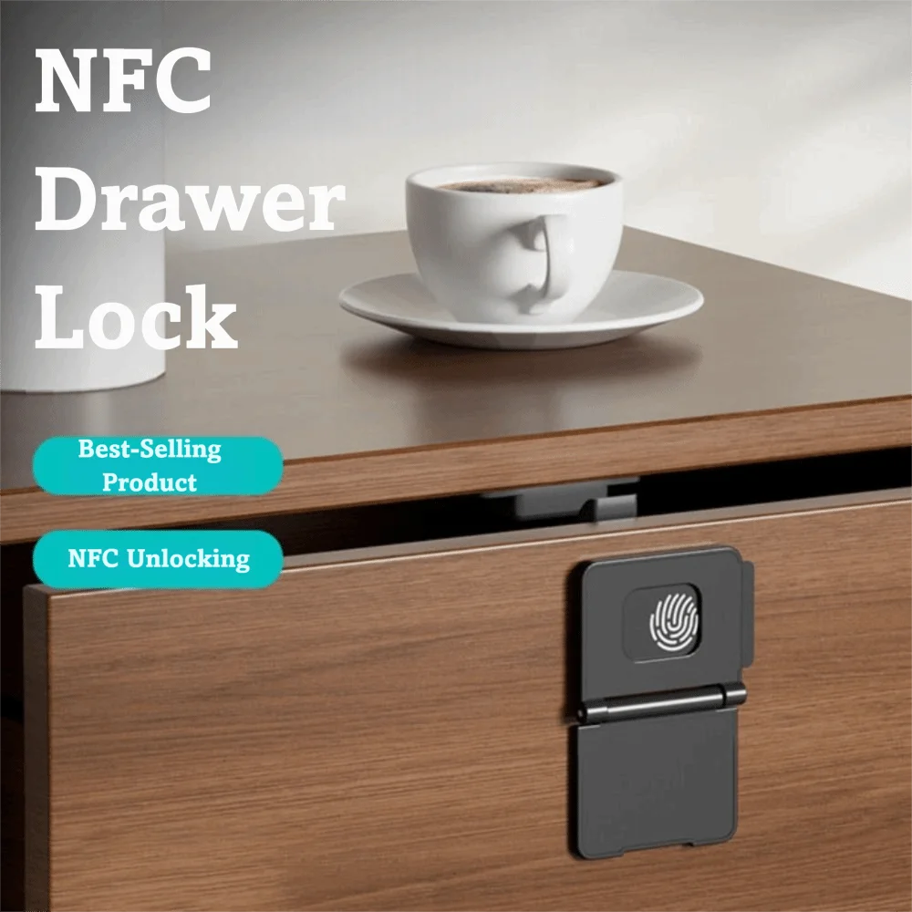NFC Unlock Smart Cabinet Lock Long Battery Life Keyless Entry Magnetic ...