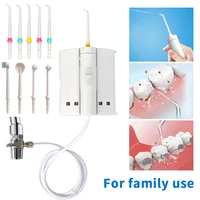 Oral Irrigator Faucet Water Flosser Jet 10 Nozzles for Family Set Oral SPA No Electric Water Flossing Pick Dental Mouth Cleaner