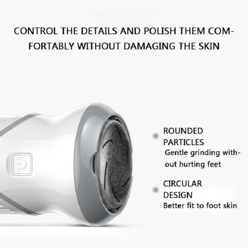USB Rechargeable Portable Vacuum Adsorption Foot Grinder Electric Foot File Pedicure Tools Dead Skin Callus Remover Feet Sander 5