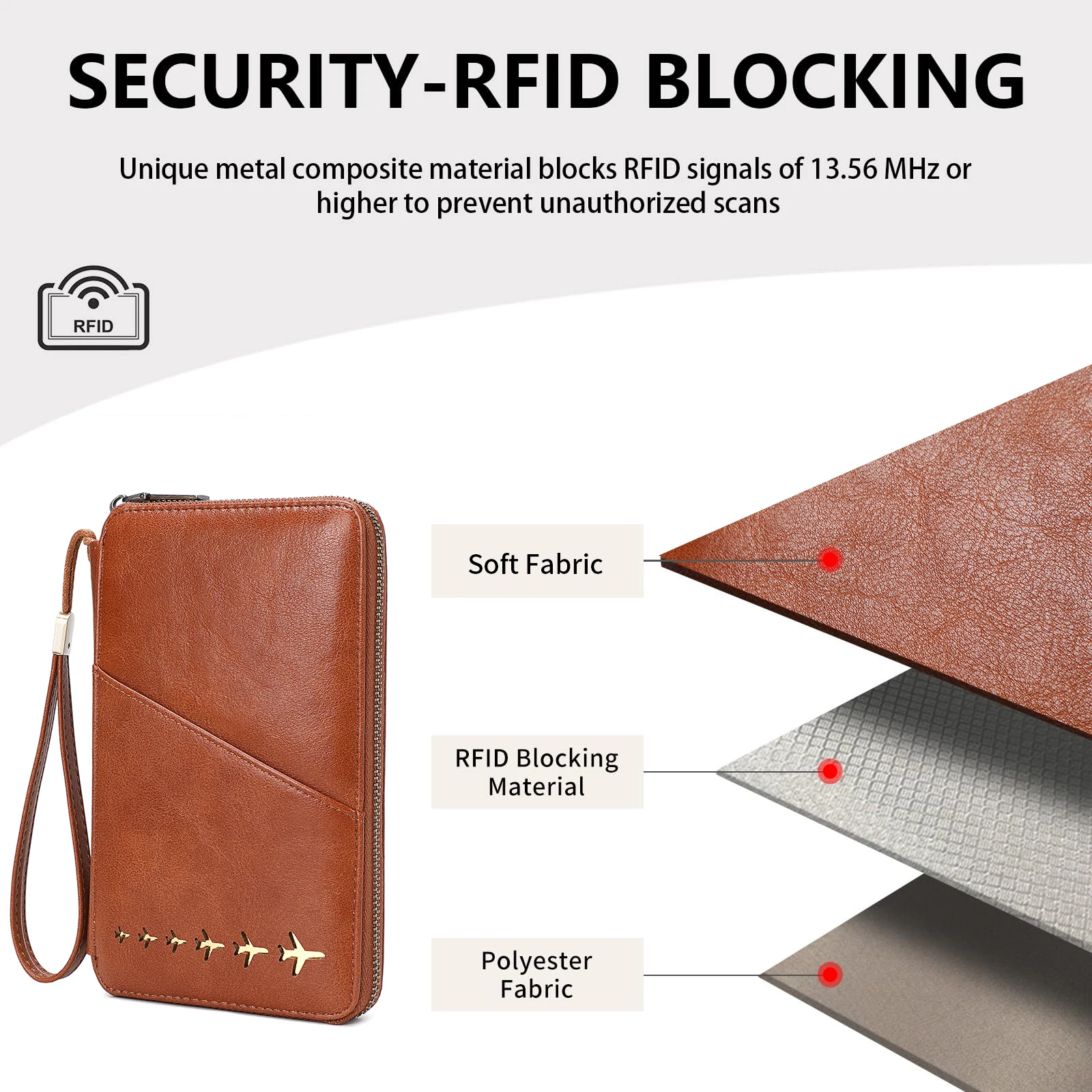 Nuovo portafoglio porta passaporto per famiglia con blocco RFID, borsa per documenti da viaggio, donna, uomo, portafoglio per passaporto multifunzionale in pelle PU - immagine 4