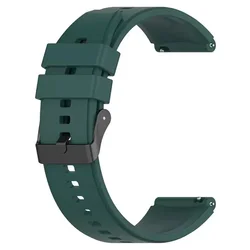 Premium Silicone Watch Band - 22mm/20mm Adjustable Bracelet Strap for 22mm Universal (Dark green)