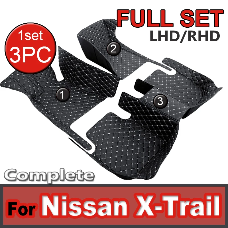 Car Mats Floor Anti Dirty Durable Leather Carpet Protective pad For Nissan X-Trail T31 2008-2012 5seat