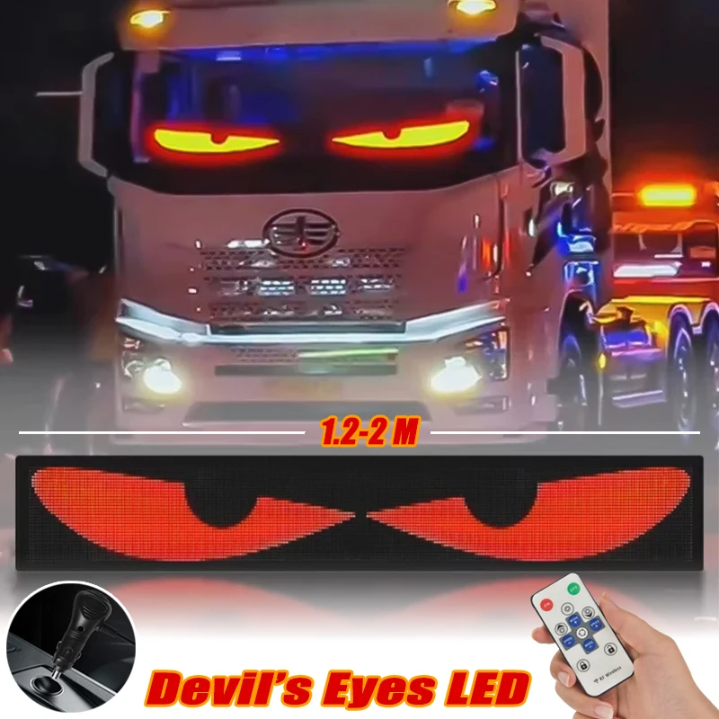 LED Panel Screen Light Remote Control Scrolling Animation For Car Truck Windshield