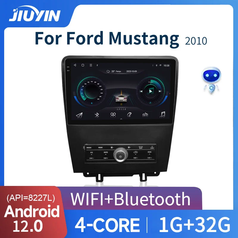 

Автомагнитола JIUYIN, мультимедийная стерео-система на Android 12, с GPS, для Ford Mustang 2010-2014, типоразмер 2 din