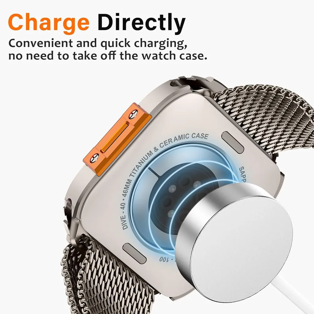 Premium Metal Alloy Protective Case for Apple Watch - Anti-Fall Frame Protector
