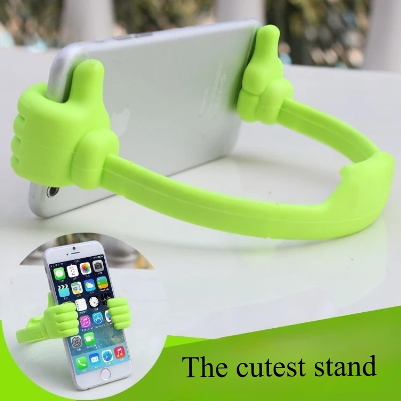 Adjustable Lazy Phone Holder for Big Thumb Plastic Mobile Stand Mini Portable Desktop Bracket for Home Office Use Tablet Support