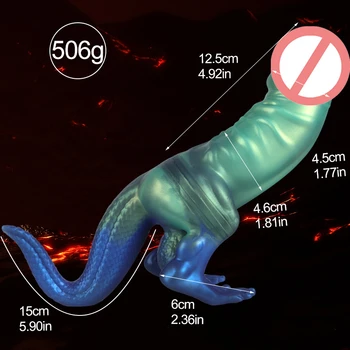 Dinosaur Shape Huge Anal Dildo Of Silicone Anal Plug Monster Prostate Massager Thick Adult Sex Toy For Vaginal G Spot Anal Play 6