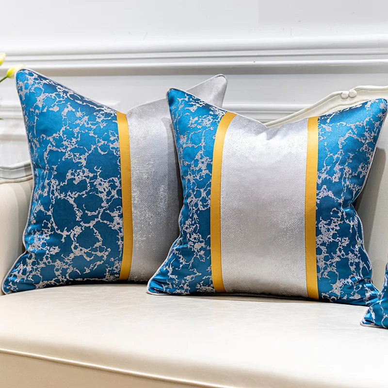 Modern Simple Luxury Cushion Cover Decorative Pillow for Living Room Decor Case High Quality Blue Covers |