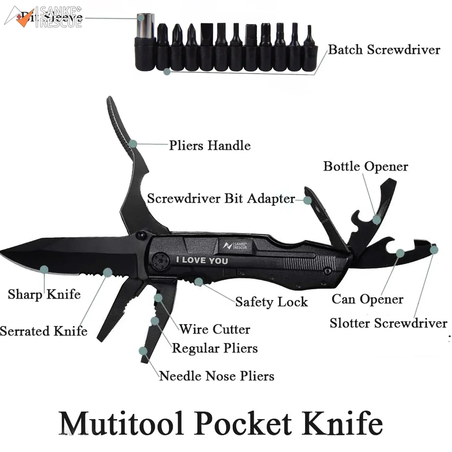 Folding Knife Pliers Portable Multi-Purpose Outdoor Emergency Tool - Image 6