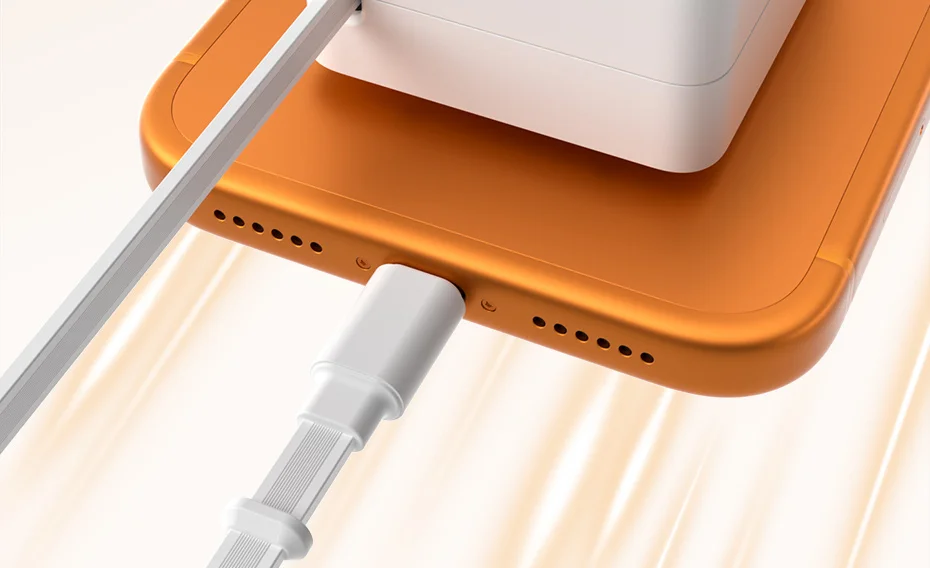 Unidirectional Retractable USB C Cable 100W Fast Charging