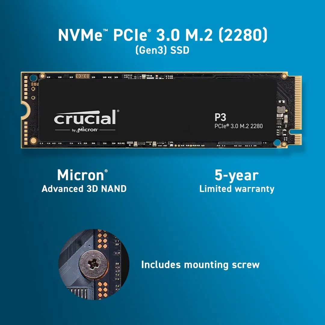 Crucial P3 NVMe™ SSD: The NVMe Speed You Need 