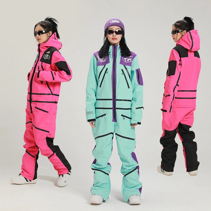 Tanio 2023 kobiet jednoczęściowy kombinezon narciarski Snowsuit Sport sklep