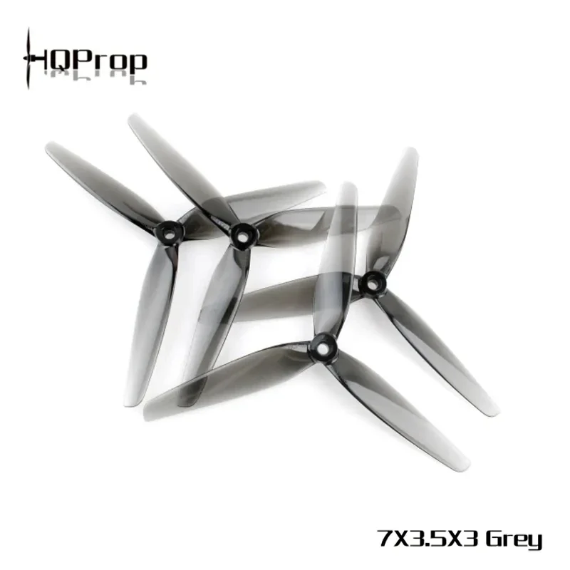 Hélices 7x3.5 tri-pales en polycarbonate pour drone RC, lot de 4 paires disposées en éventail