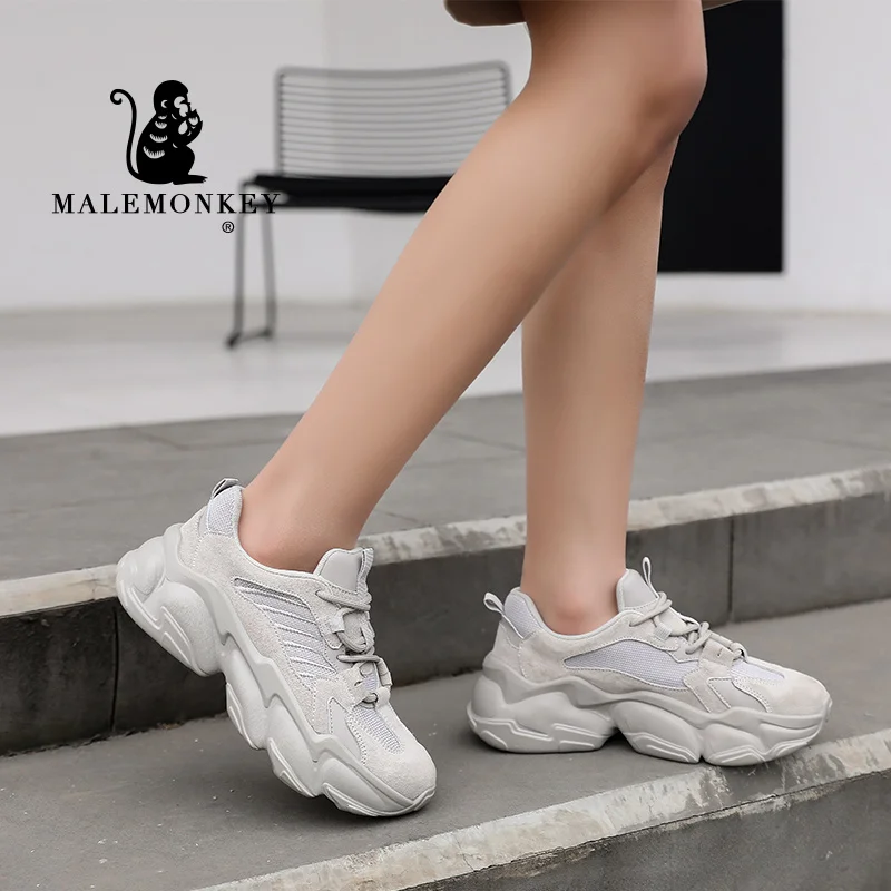 Brand Platform Sneakers Sport Shoes Women 2022 Spring Thick Sole Sneakers Wedge Chunky Comfortable Running Shoes Women Black|Women's Vulcanize Shoes| - AliExpress