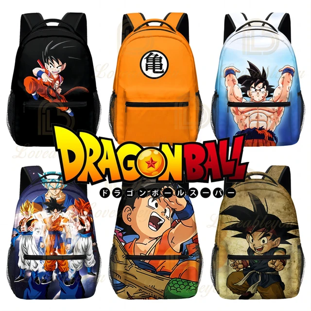 Dragon ball z mochila para meninos e meninas, saco de escola colorido,  capacidade, impermeável, desenhos animados, anime