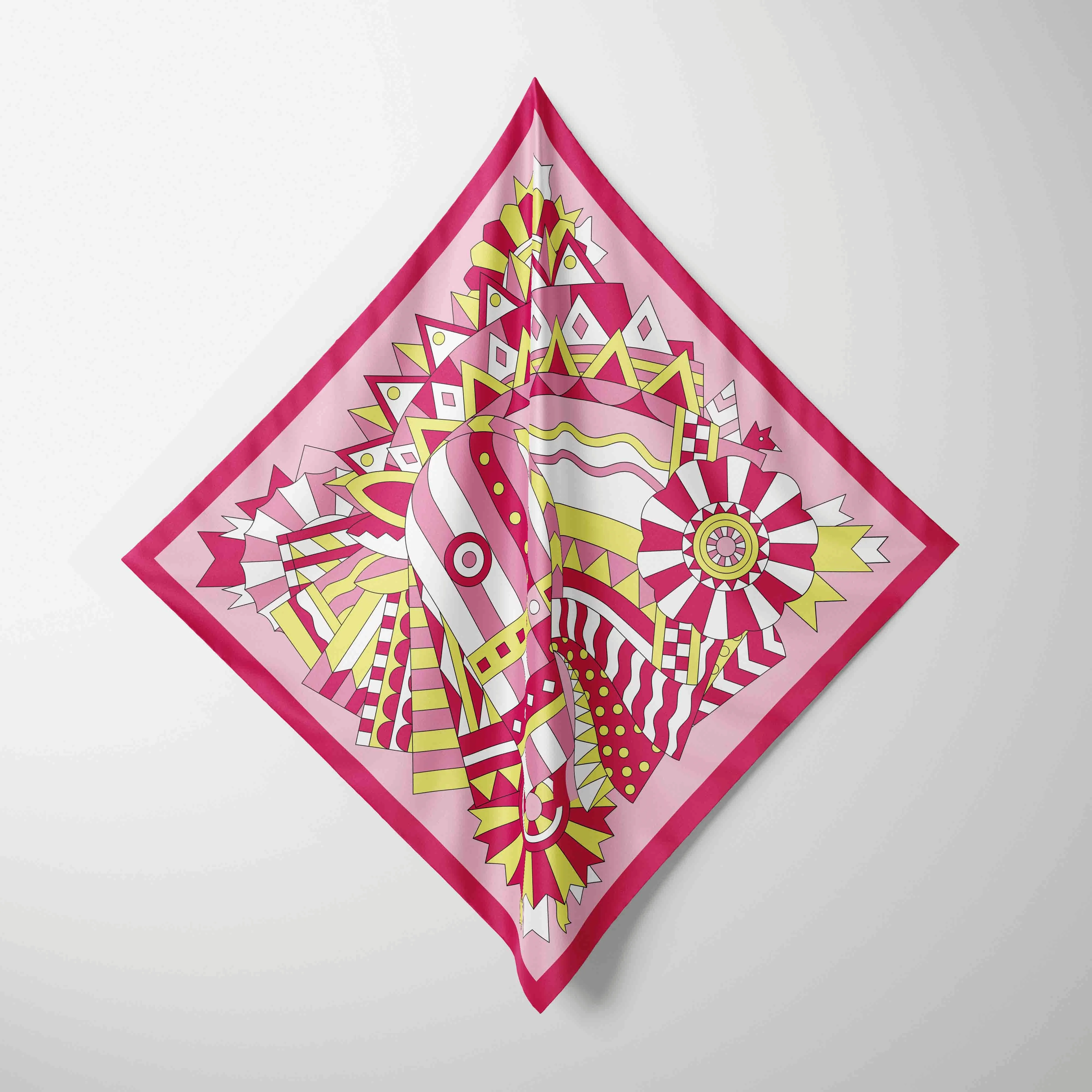 70cm*70cm Floral Print Silk Square Scarf Women Kerchief Hairband Neckerchief Head Hijab Lady Headband Foulard Bag Ribbon