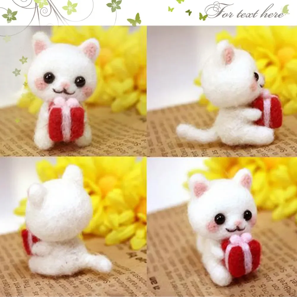 Cute Animal Wool Felting Kit for Handmade DIY Craft
