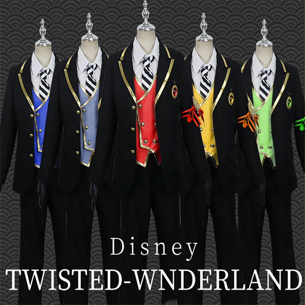 Gioco Twisted Wonderland Cosplay Costume Riddle Black Fancy Dress Donna Uomo Uniforme Outfit Party Purim Costumi Di Carnevale