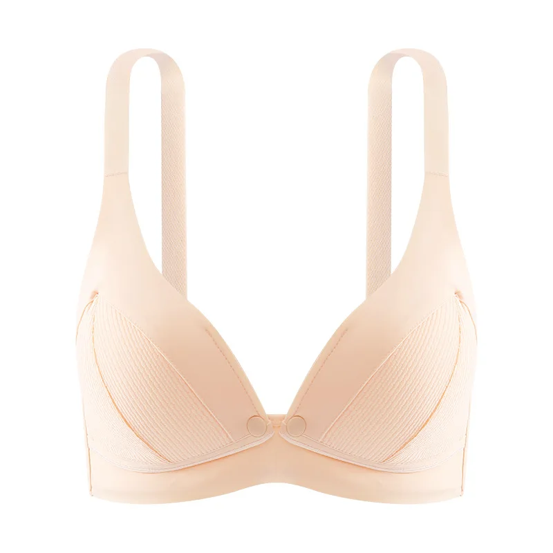 Breastfeeding Underwear Thin And Seamless in Summer, Pregnant Women's Bra, Deep V-shaped, Gathered And Anti Sagging, With Buckl 6