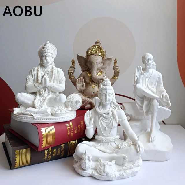 AOBU Resin Indian Ganesha Shiva God Statue Sai Baba of Shirdi ...