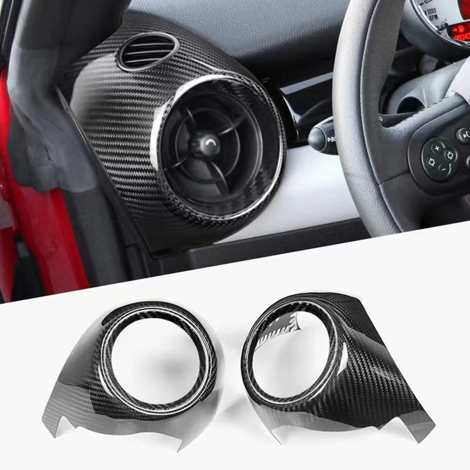 

For MINI R55 R56 R57 R58 R59 Cooper S JCW Air Vent Outlet Pod Cover Cap Trim