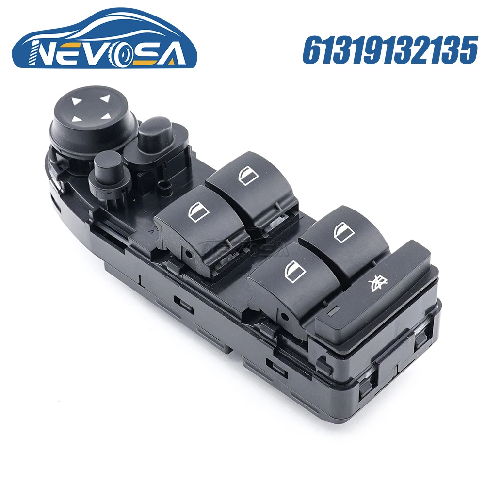 

NEVOSA 61319132135 For BMW E90 E91 318i 320i 325i 330i 335i M3 Main Power Window Switch Master Button Without Panel 61319217332