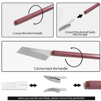 Model Craft Hand Saw Craft Tools Hand Model Saw Kit Hobby Craft Saw Hacksaw Tool Kit with 4 Craft Cutters for Handcrafted 1