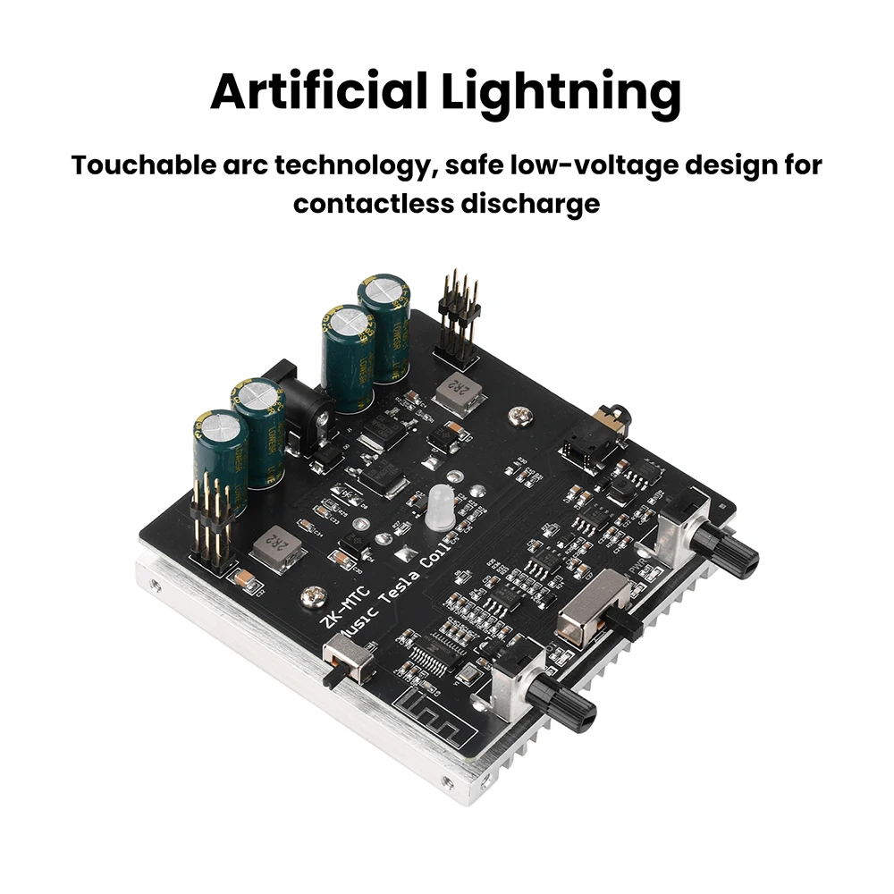 MTC Dual-Mode Musik-Tesla-Spule mit Bluetooth RGB-Lichtring, Einstellbare Bogen-Rhythmus-Synchronisation für Audiovisuelle Technik-Shows – Detail 6