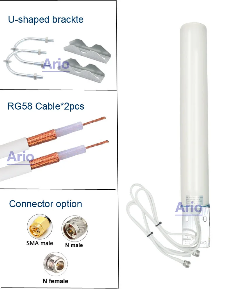 IP67 Waterproof 5G 4G LTE 3G Omni External WiFi Aerial High Gain 18dbi MiMo Router Antenna For Wireless Network and TS9 SMA Male wifi antenna lte antenna 4g antenna radio antenna