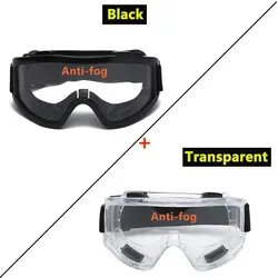 Enhanced Safety Antifog Protective Work Glasses - Industrial - Grade Anti - Splash, Wind - Proof, Clear Goggles (Black and Clear)