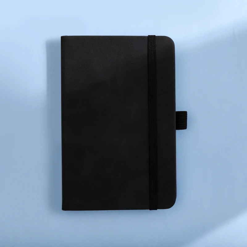 מחברת ניידת לעסקים בגודל A6, כיסוי עור PU עם רצועות, מחברת ציוד לתלמידים, פנקס ידני עם 96 דפים 192 עמודים לספר