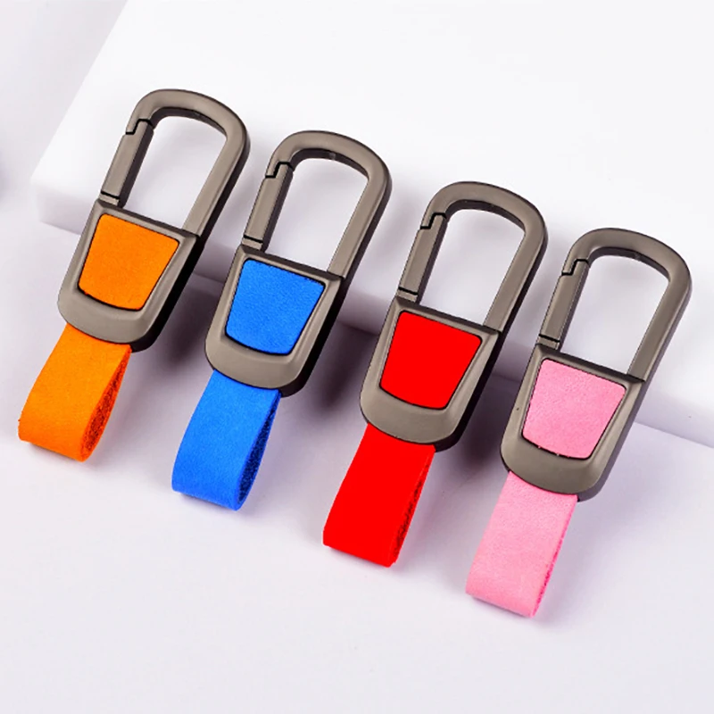 Luxury Leather Keychain - Classic Key Ring Holder & Bag Charm Gift Accessory