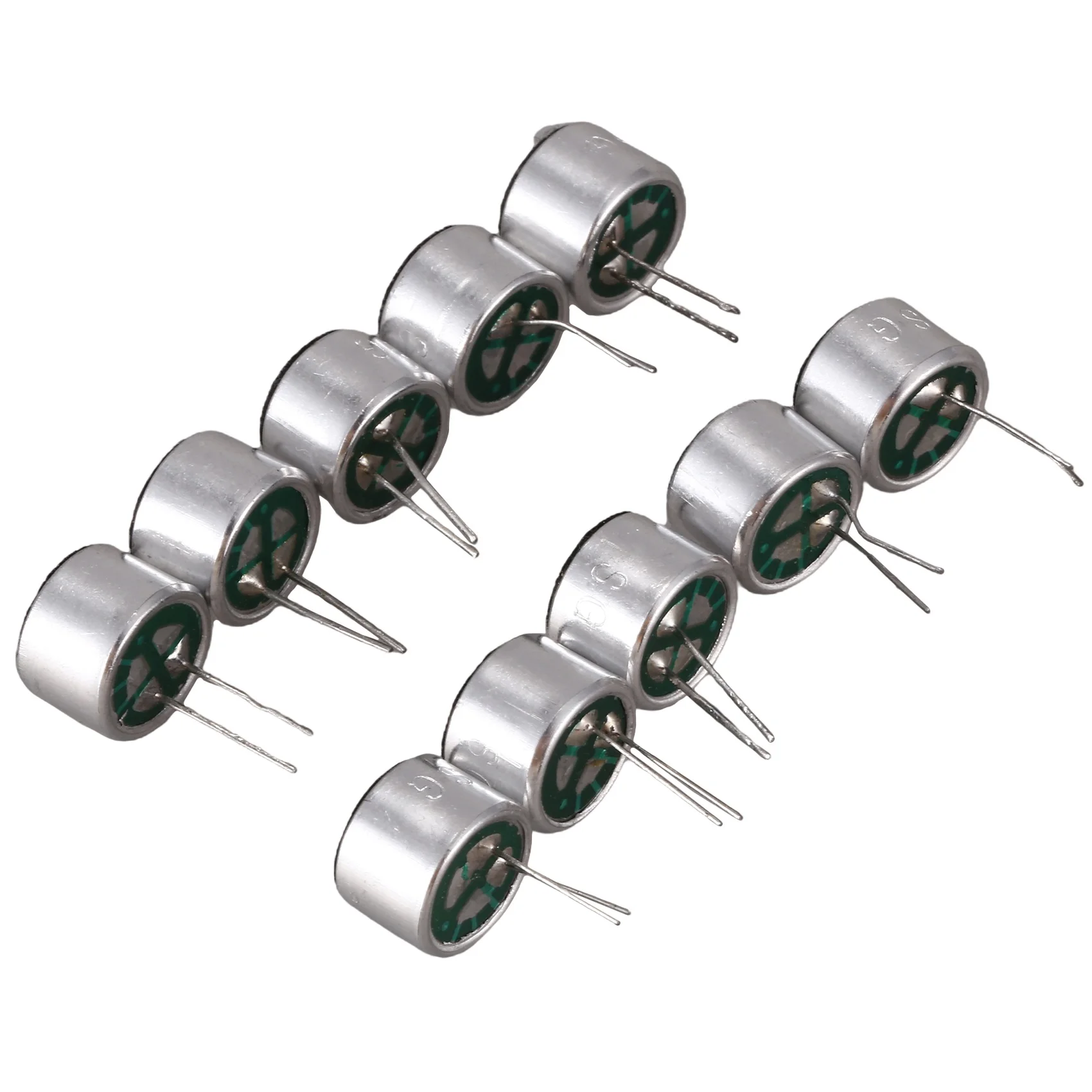 HIHI 10개 9.7mm x 7mm 2핀 마이크 캡슐 일렉트릿 콘덴서 미니폰