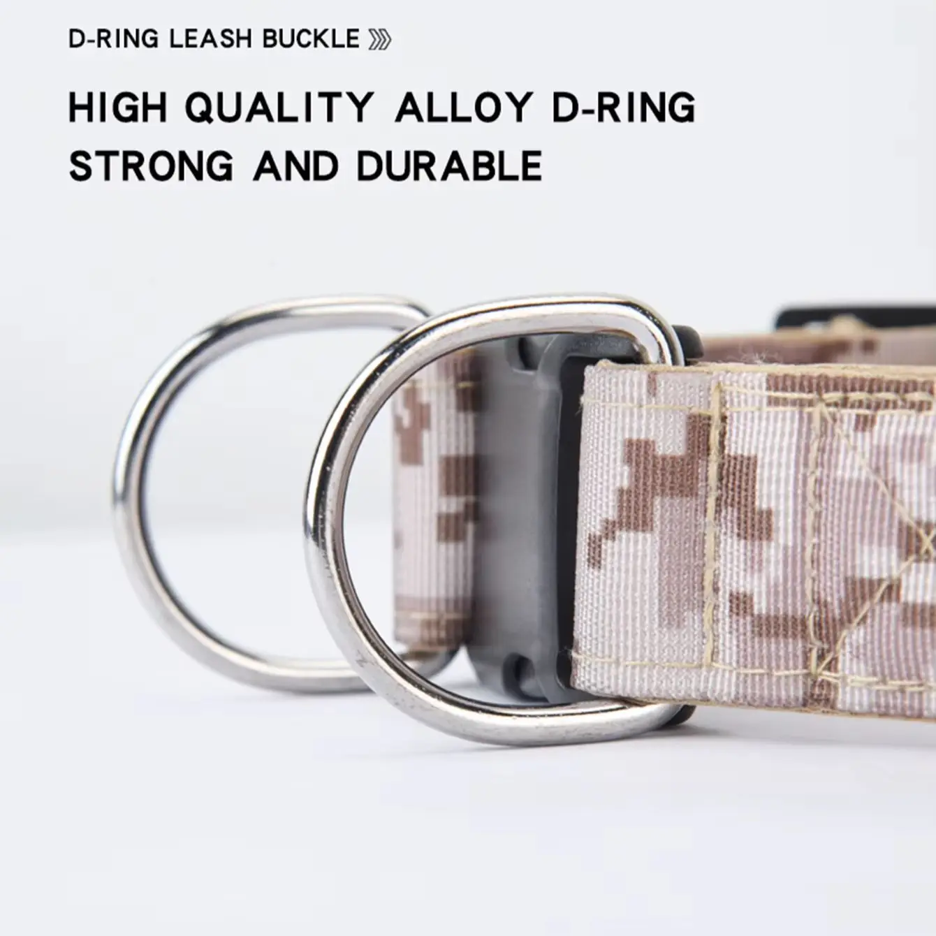 CP626 medium to large dog tactical buckle collar Durable webbing and soft substrate double D-ring make walkies safety dog collar pet collar