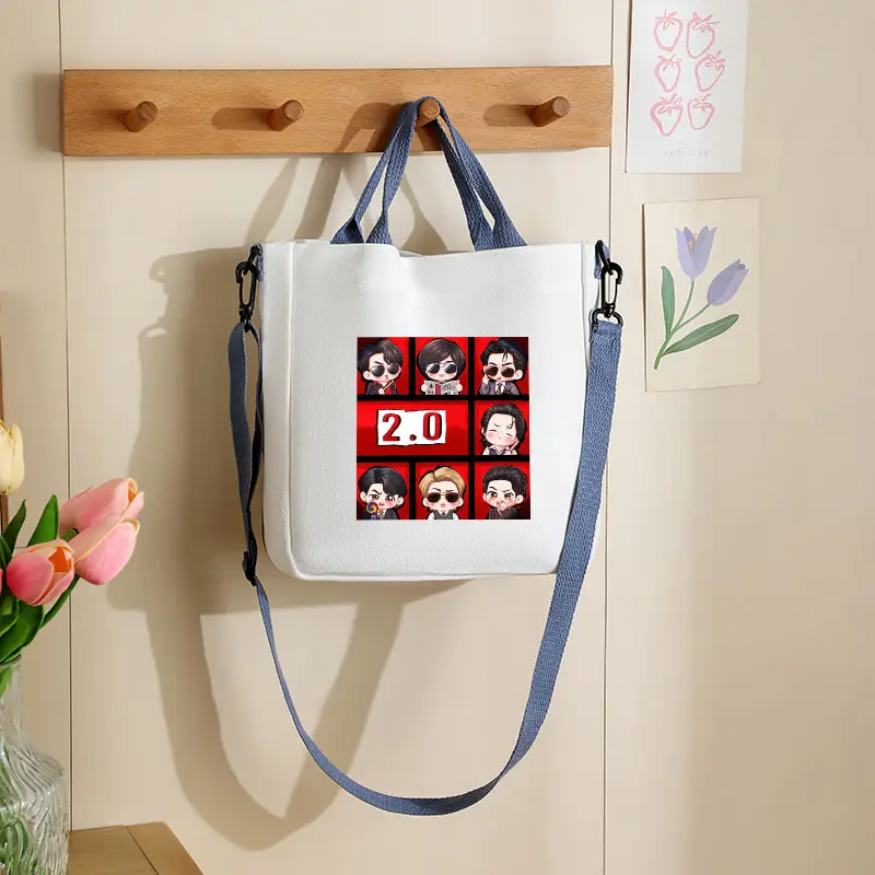 Arirang 2.0 World Tour 2026 Blaue Tragetasche, große Kapazität, multifunktionale Umhängetaschen, wiederverwendbare Einkaufstasche, Geschenk für Frauen, Kpop-Fan