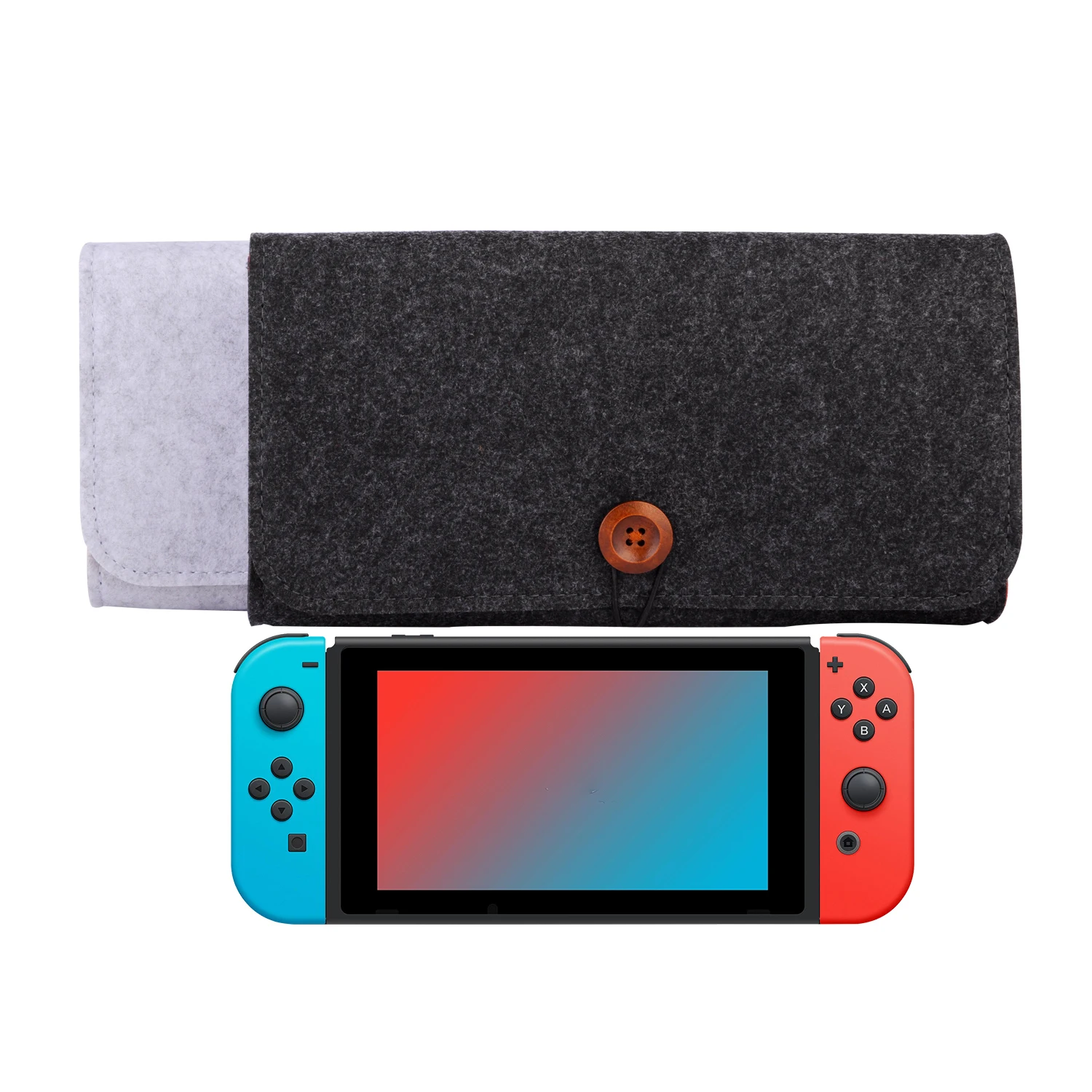 

For Switch Felt Storage Bag Game Console Protective Cover Multifunction Game Card Charging Cable Case