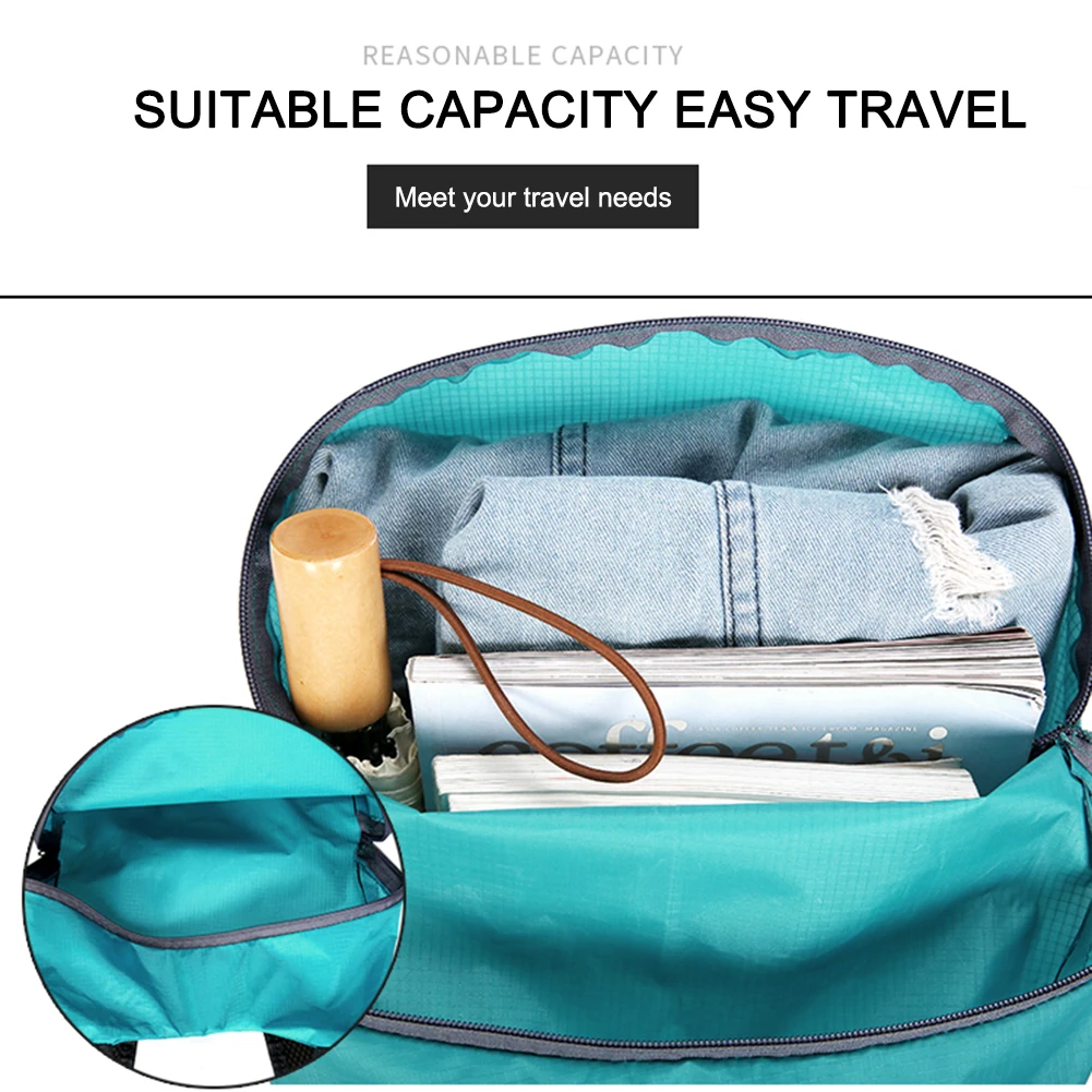 15L Lightweight Packable Backpack Foldable ultralight Outdoor Folding Backpack Travel Sports Bag Hiking Daypack for Men Women