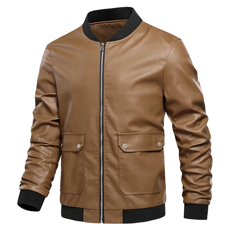 Casual Motorcycle Leather Jacket Coats Windbreaker Outwear Male Faux Leather PU Zipper Autumn Winter Fashion Mens 5 S2e5010caa96b4e75a22f490c686ef5a0i